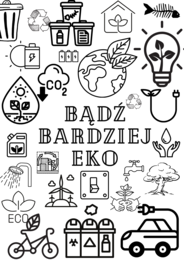 Dzień ziemi, ekologia, kolorowanka xxl
