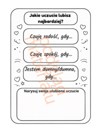 Emocje i uczucia dla dzieci – kolorowanka edukacyjna i karty pracy | 51 stron PDF