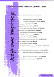 Word Formation A2+/B1 oraz B2