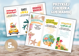 Laurki wakacyjne z miejscem na cukierka 6 wzorów