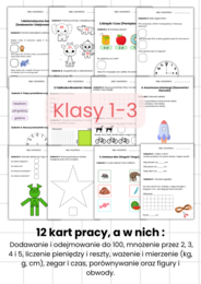 Matematyczne karty pracy dla klas 1-3
