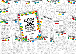 KLOCKI LEGO - odszukaj i pokoloruj według wzoru. 20 kart
