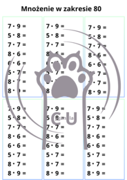 Tabliczka mnożenia – 22 karty pracy do kopiowania / wklejek – klasy 1–3