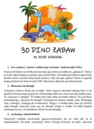 30 DINO ZABAW - DZIEŃ DINOZAURA