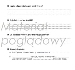 Kamienie na szaniec - test z lektury