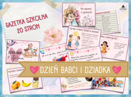DZIEŃ BABCI I DZIADKA – GAZETKA szkolna A4 do druku | klasy 4–8