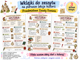 Przedmiotowe Zasady Oceniania – historia | wklejki i materiały informacyjne