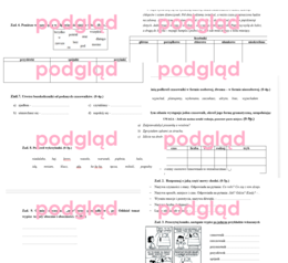 Części mowy - sprawdzian ze wszystkich 10 części mowy - klasa 6 - 7