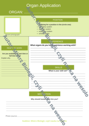Podanie o pracę narządu - wersja eng!