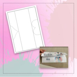 Składana laurka - Serce