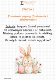 Wielkanocna Stacja Zadaniowa: Matematyczne Poszukiwania Zajączka - Klasa 4