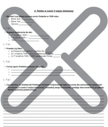 KARTA PRACY - II WOJNA ŚWIATOWA - MATERIAŁ DYDAKTYCZNY