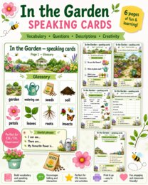 In the Garden. Speaking cards