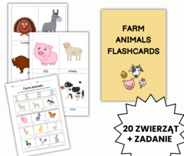 Fiszki zwierzęta na farmie - FARM ANIMALS FLASCARDS