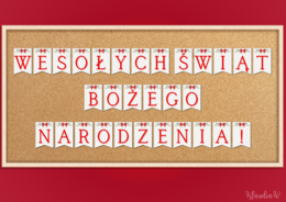 Girlanda „Wesołych Świąt Bożego Narodzenia!”