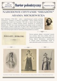 Narodowe czytanie "Dziadów" Adama Mickiewicza