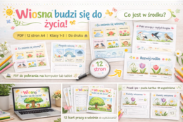 Wiosna budzi się do życia – zestaw kart pracy przyrodniczych