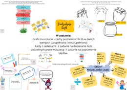Podzielność liczb - zasady, karty z zadaniami
