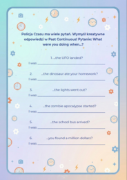 MEGA PAKA: Past Simple vs. Continuous – "The Time Clash". Gamifikacja, 100+ zdań