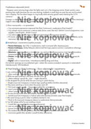 Scenariusz i karta pracy "Power cut in the town center" Past Simple v. Continuous B1