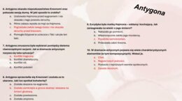 Test wprowadzający z lektury Antygona
