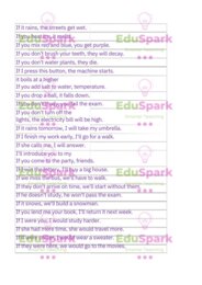 Conditionals. Wszystkie tryby warunkowe - połówki zdań.