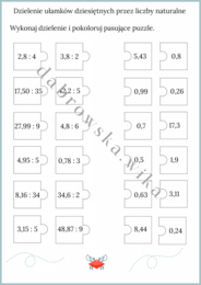Dzielenie ułamków dziesiętnych przez liczby naturalne