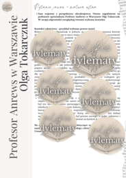 Olga Tokarczuk "Profesor Andrews w Warszawie" z tomu opowiadań „Gra na wielu bębenkach” - opracowanie maturalne + pytanie jawne (matura ustna)