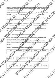 Brainy 5 Unit 3 - powtórka do sprawdzianu + klucz odpowiedzi