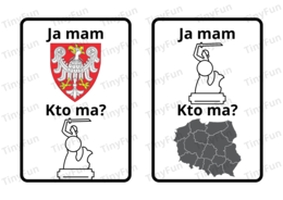 Ja mam, kto ma? Polska – gra edukacyjna | 30 kart | PDF do druku