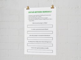 Plakaty edukacyjne. Cykl życia fasoli (etap 1: nasiono, etap 2: kiełek, etap 3: młoda roślina, etap 4: dorosła roślina). Jak segregować śmieci? Kolorowe kosze i co do nich wrzucamy? Najczęstsze błędy i odpady nietypowe.