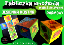 DARMOWA Jesienna Kostka - TABLICZKA MNOŻENIA - projekt matematyczno-artystyczny