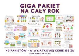 GIGA pakiet na cały rok - 40 pakietów - W wyjątkowej cenie 155 zł