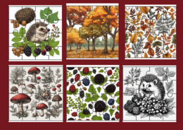 JESIEŃ - PUZZLE - 8 obrazków - ćwiczenia redakcyjne
