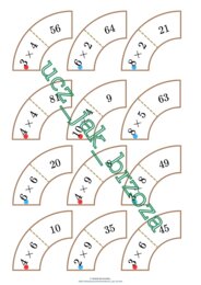 Zakręcone domino, tabliczka mnożenia, Dzień Tabliczki Mnożenia