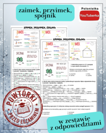 Zaimek, przyimek, spójnik - powtórki przed egzaminem