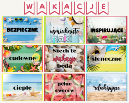 Zakończenie koniec roku / wakacje - GAZETKA / dekoracja do sali, świetlicy, biblioteki, na korytarz