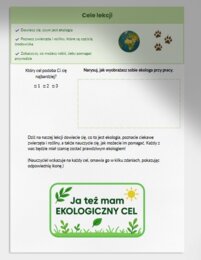Temat: Zostań młodym ekologiem! LEKCJA