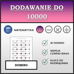 Domino - Dodawanie do 10000 | matematyka