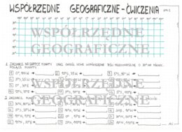 Współrzędne geograficzne - ćwiczenia