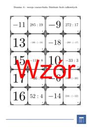 Domino - Dzielenie liczb całkowitych | matematyka