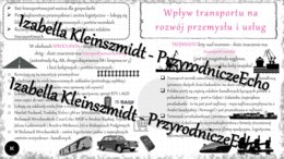 Sketchnotka - notatka " Wpływ transportu na rozwój przemysłu i usług" wykonana w power point do edycji. Geografia 7; „Usługi w Polsce”