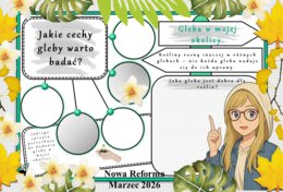 Karta pracy z przyrody do klasy 4 "Gleba w mojej okolicy". Przygotowana na podstawie podręcznika „Odkrywam przyrodę” wydawnictwa Nowa Era. Dział "Moja okolica".