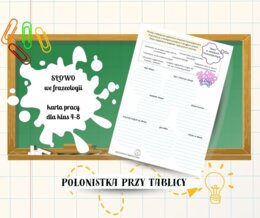 Związki frazelogiczne –słowo– karta pracy 4-8 Zamieńmy słowo Nauka i zabawa - Po słowie