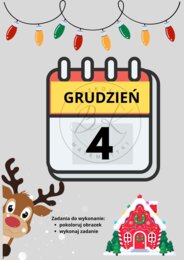 Kalendarz adwentowy z zadaniami i kolorowankami - klasy 1-3