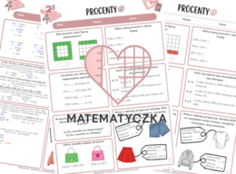 Obliczenia Procentowe klasa 7 i 8 karta pracy powtórzenie Matematyczka Martyna Rozalia