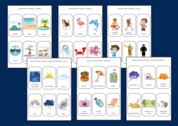 WAKACYJNE KARTY OPOWIEŚCI – ćwiczenia redakcyjne – 66 szt. – wakacje – lato – opowiadanie