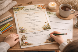 Leśny świat – karta pracy do wiersza ks. Twardowskiego