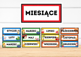 Karty demonstracyjne / pokazowe – Miesiące