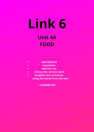 Link 6, Unit 4a, food